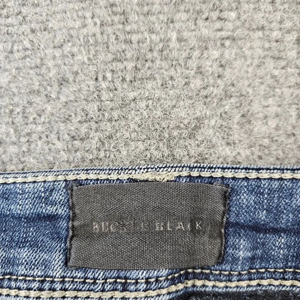 Buckle Black Fit No. 53 Skinny Jeans Mens Distressed Blue Denim Low Rise